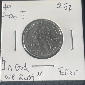 2005 Kansas Quarter “In God We Rust” Error - Picture 1 of 4