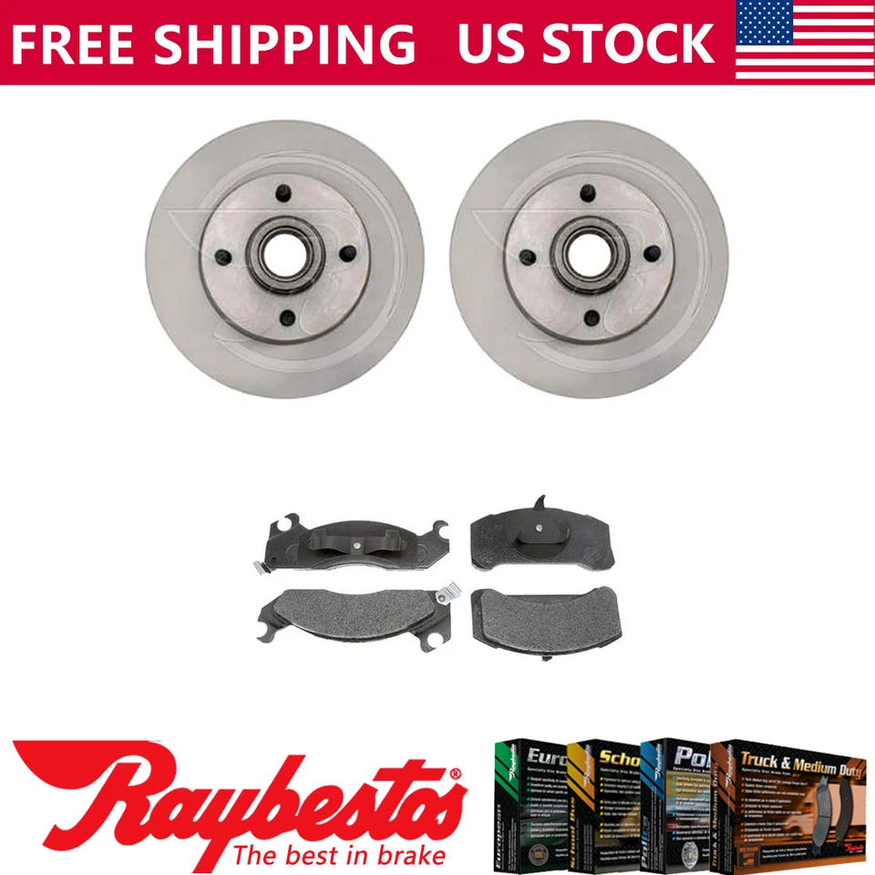 Kit de pastillas de freno delanteras de rotor y buje metálicas para Ford Mustang 1979-1993 2,3 L Foto 1 de 4