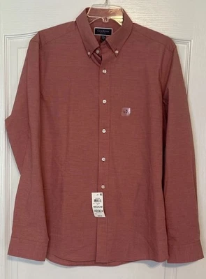 CLUB ROOM Men's Light Red Slim Fit Dress Shirt Medium 15-15 1/2 32/33 NEW - Image 1 of 4