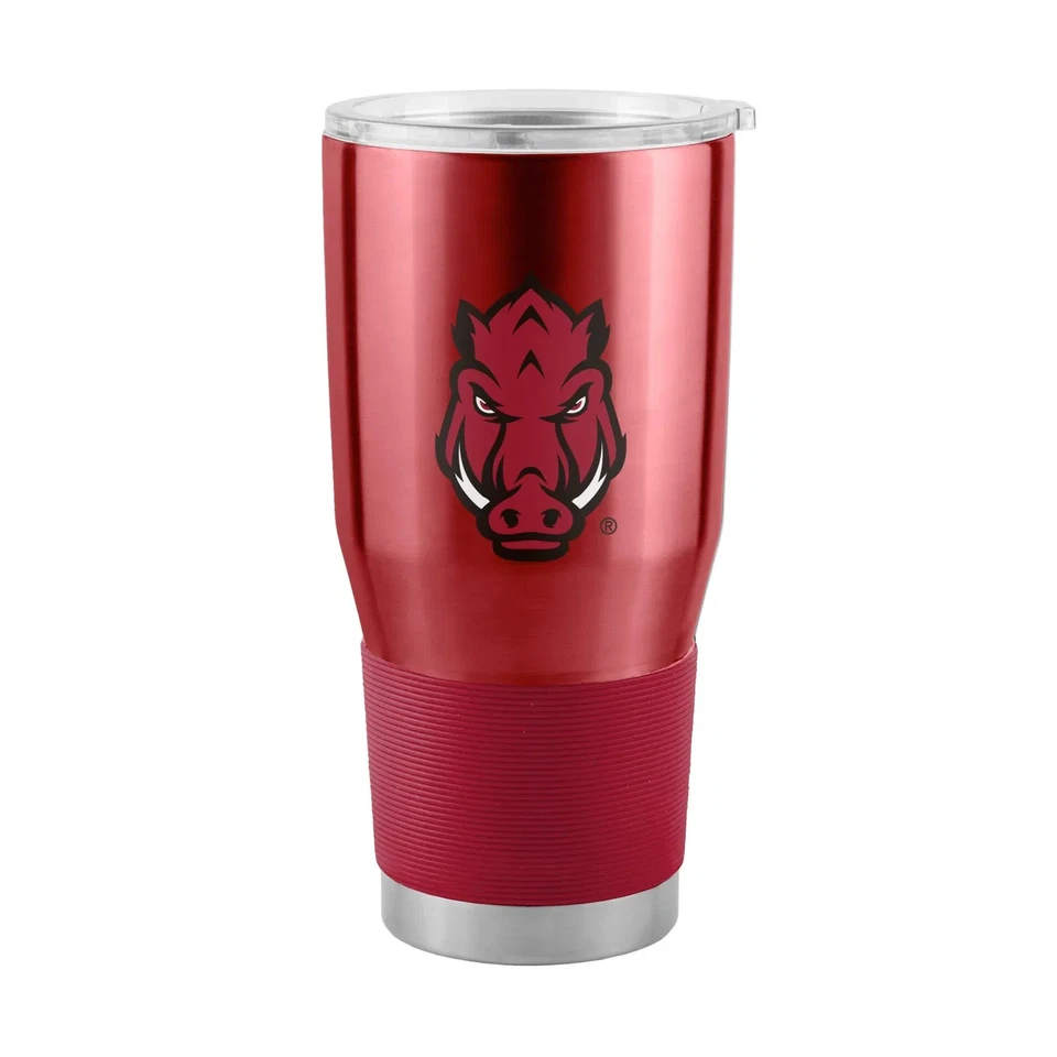 Logo Brands Arkansas Gameday Stainless Tracel Tumbler 30oz Red 108-S30T-1
