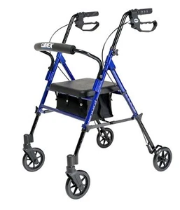 Lumex Set n' Go Rollator, Height-Adjustable Walker with Seat, Fits Short - Picture 1 of 8