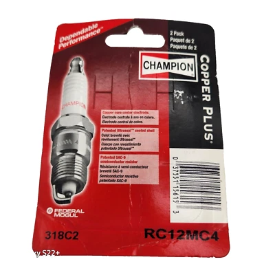 Spark Plug Champion Copper Plus 318C2 Pack of 2 #RC12MC4 - Image 1 of 2