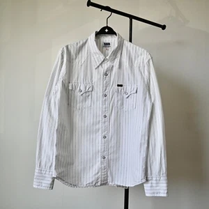 PHERROW'S Baumwoll Popeline gestreiftes Pearl-Snap Western Hemd Made in Japan, 42/XL - Bild 1 von 17