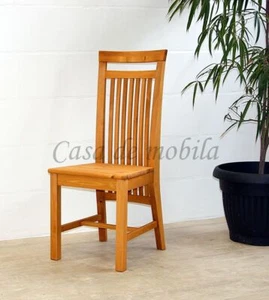 Holzstuhl Kiefer massiv gelaugt geölt Hochlehner Eßzimmer-stuhl Küchen-stühle - Bild 1 von 6