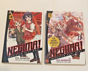 Negima Volumes 1 & 4 by Ken Akamatsu - Picture 1 of 7