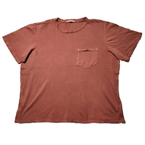Hombre CAPA MARINA Vintage Slub Bolsillo Camiseta Rojo/Naranja Algodón Talla XL - Imagen 1 de 5