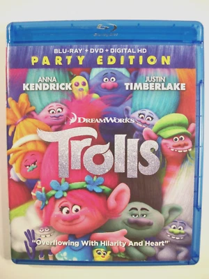 Dreamworks Trolls Party Edition Blu Ray DVD Combo - Image 1 of 2