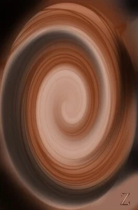 "Cocoa Whorl" CutZy Pop Metal Wall Art "WHORLS" Collection Ltd Ed. 4 verfügbar - Bild 1 von 5