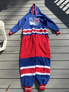New York Rangers NHL Hockey Sockey Fleece Pyjama Einteiler Overall XL - Bild 1 von 6