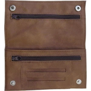 Tabakbeutel Tabaktasche Tabak Etui Beutel Blättchen Fach Leder Design Schwarz - Bild 1 von 5