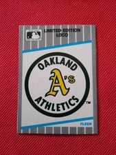 1989 Fleer - OAKLAND ATHLETICS A's - Logo Baseball Box Bottom Card