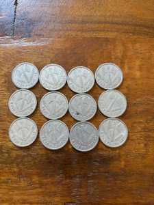Lot of (12) WW2 1943 1 Franc French Coins Excellent AU condition - Picture 1 of 2