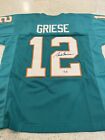 BOB GRIESE SIGNED AUTOGRAPHED MIAMI DOLPHINS CUSTOM JERSEY BECKETT COA