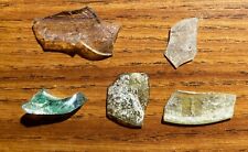 Lot of Five Roman Glass Vessel Sherds, from Palestine, about AD 400 HISTORIC!
