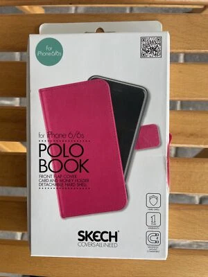 Funda tipo billetera de cuero rosa libro polo Skech para iPhone 6s/6 Foto 1 de 4