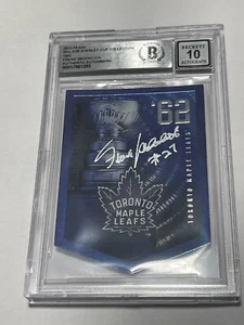 Frank Mahovlich Signed 1962 Maple Leafs Stanley Cup Card IP Slabbed Beckett BAS - Picture 1 of 3