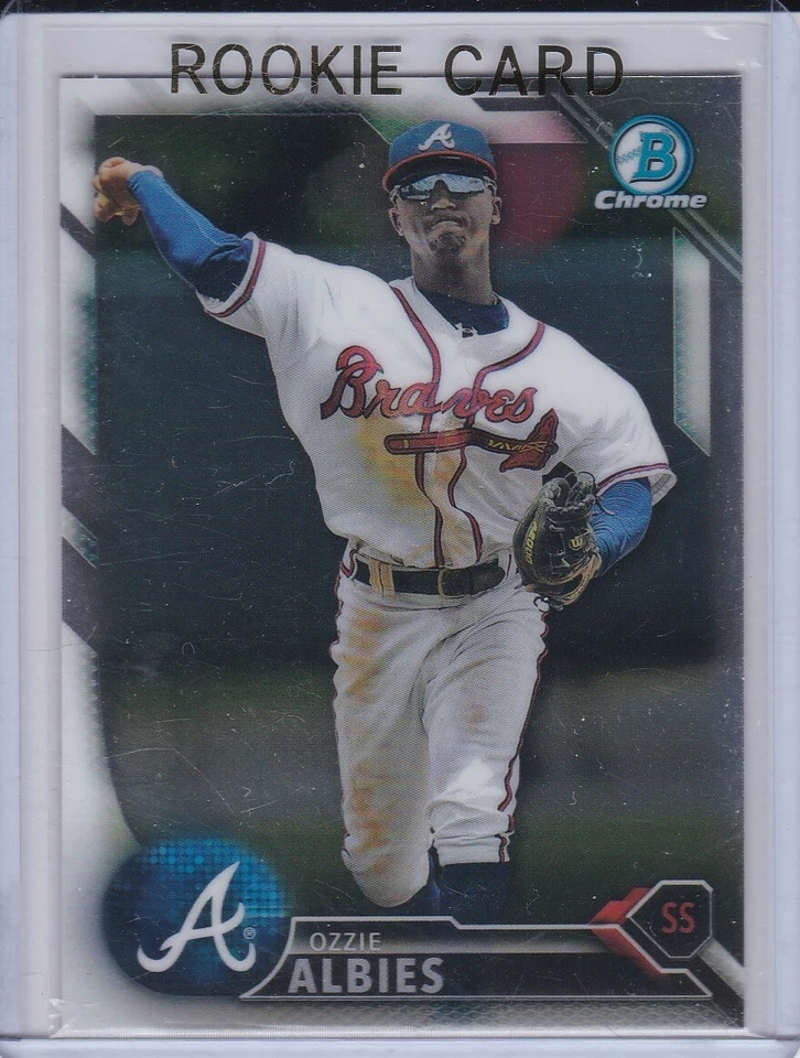 OZZIE ALBIES ROOKIE CARD 2016 BOWMAN CHROME RC Atlanta Braves Baseball MINT! - Image 1 of 2