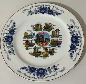 Vintage Las Vegas Souvenir Plate Gold Trim Sahara Stardust Hilton Dunes 10.25" - Picture 1 of 4