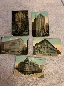 Lot of 5 Vintage Postcards of Chicago Buildings - Picture 1 of 7