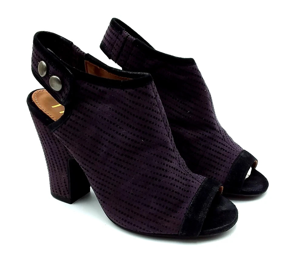 Zapatos para mujer Nicole Layla púrpura talla 6,5 M tacones cuadrados peep toes con caja Foto 1 de 4