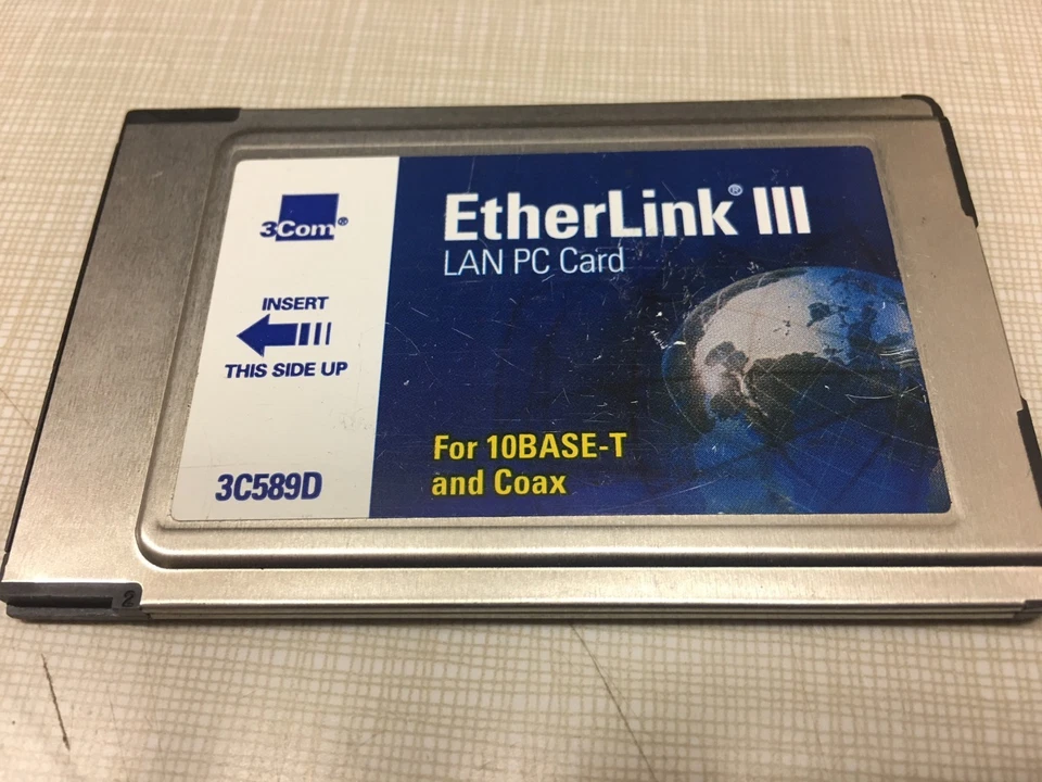 3Com EtherLink III LAN PC Card 3C589D - for 10BASE - T & Coax - Image 1 of 1