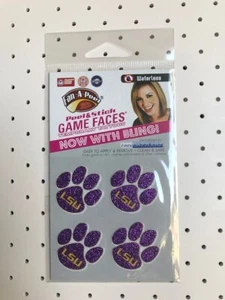 0122 LSU  - 4 Glitter Tattoos - Picture 1 of 1