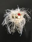 Handmade Artisan Crafted Jewelry Haute Couture Christmas Package Brooch Pin