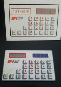 Taschenrechner Im Kreditkartenformat Mit Hülle Marke SIP - Bild 1 von 2