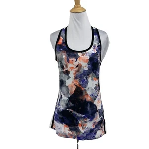 Adidas Tank Top Womens S Small Multi Climalite Abstract Watercolor Scoop Neck - Picture 1 of 11