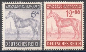 German Reich 1943 ☀ Vienna derby / Horses  Mi# 857-858 ☀ MNH ** - Picture 1 of 1