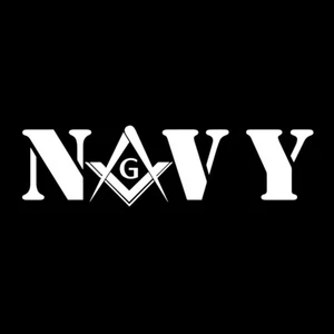 United States Navy Square & Compass Masonic Vinyl Decal - White 6 Inch - Picture 1 of 1