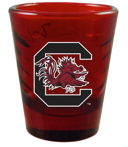 South Carolina Gamecocks NCAA 2383 Collectible Swirl Shot Glass 2 oz Red Cover