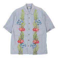 Seven Palm Hawaiian Shirt - XL Blue Silk
