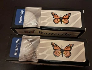Monarch Butterfly Crystal Golf Balls, TWO 3 Packs, new in box - Picture 1 of 4