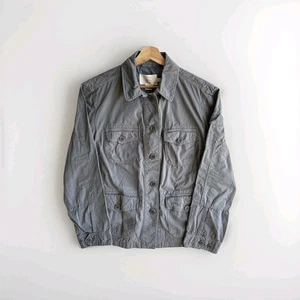 Neu J. Crew Damen klassische Twill Chino Militär Stil Utility Jacke Large grau - Bild 1 von 8