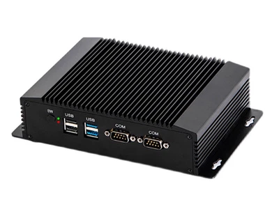 MiniPC sem ventilador Dual COM placa de rede Gigabit dupla i5 4200Y/i3 4010Y suporte 4K porta RS422 - Imagem 1 de 4