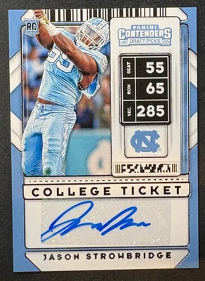 2020 Panini Contenders Draft - Jason Strowbridge #286 North Carolina - AUTO RC - Image 1 of 2