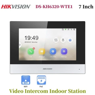 Hikvision DS-KH6320-WTE1 7" Stazione Interna Monitor WiFi PoE IP Videocitofono