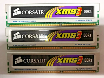 Corsair XMS3 6GB (3x2GB) DDR3 TR3X6G1333C9A 1333Mhz  1.50V Kit of 3 #R2696 - Bild 1 von 2