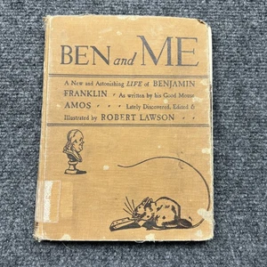 Vintage Erstausgabe Ben und ich geschrieben von seiner guten Maus 1939 Bibliotheksexemplar - Bild 1 von 11