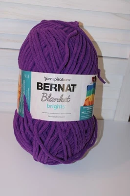 Manta Brights Pow púrpura hilo de chenilla 1 madeja súper voluminosa 220 yardas Foto 1 de 2