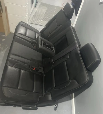 2017 Chevy Tahoe Factory OEM Black Leather 2nd Second Row Seats LS LT Premier Foto 1 de 4