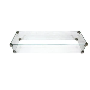 ELEMENTI Feuerschutz Glasumrandung inkl. Edelstahlverbinder 110 × 35 × 10 cm  - Bild 1 von 1