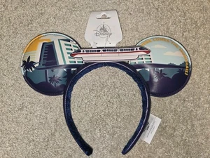 NEU 2025 Disney Parks WDW modernes Resort gleitende Einschienenbahn Ohren Stirnband Neu mit Etikett - Bild 1 von 2