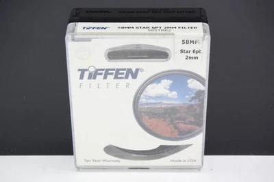Tiffen 58mm 6-point 2mm star effect filter in pouch - Image 1 of 2