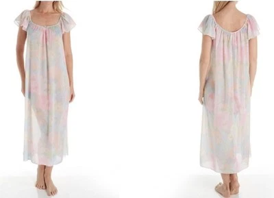 Miss Elaine Silk Essence Line Pastel Floral Sedoso Camisón Largo Talla? Foto 1 de 4