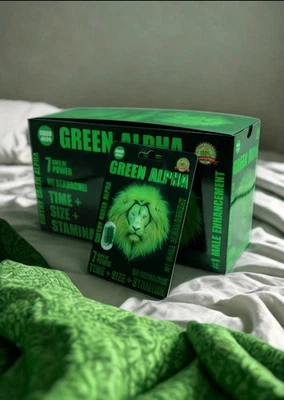 Suplemento de vitalidad y excitación Green Alpha 4000 para hombre, (55) paquete + muestras gratis Foto 1 de 4