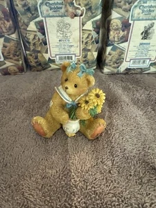 CHERISHED TEDDIES SUSAN LOVE STEMS FROM OUR FRIENDSHIP W/BROWN-EYED SUSANS & Box - Picture 1 of 5