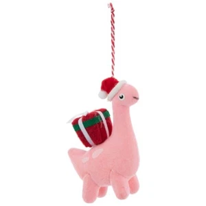 Brachiosaurus Dinosaur Ornament Santa Hat Christmas Tree Home Decoration Gift - Picture 1 of 2