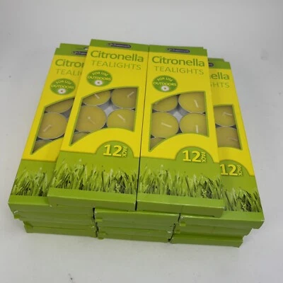 17 Chatsworth 12pcs Citronella Tealight Candle Insect Repellent Wholesale Joblot - Image 1 of 4